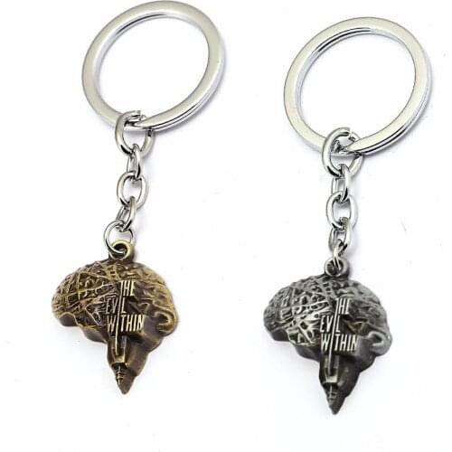 New Game Jewelry The Evil Within II Keychain Metal Key Chains Love Heart Key Chain Ring Holder Car Figure Men Chaveiro