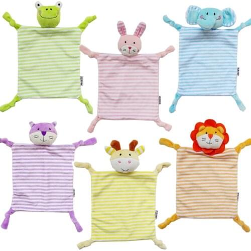 Newborns Infant Reassure Towel Baby Toys animal Elephant lion frog Soft Comforting plush Appease Educational Plush Toys L0252