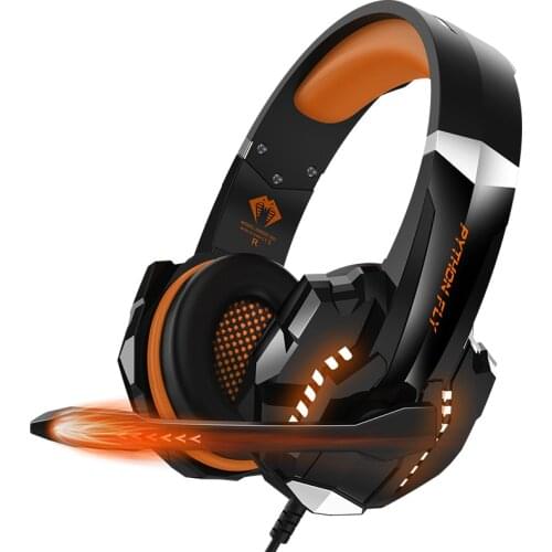 Gaming Headphone PU Leather Cushion 7.1 Surround Sound Headset 3.5mm USB HD Microphone LED light for PC PS4 Xbox
