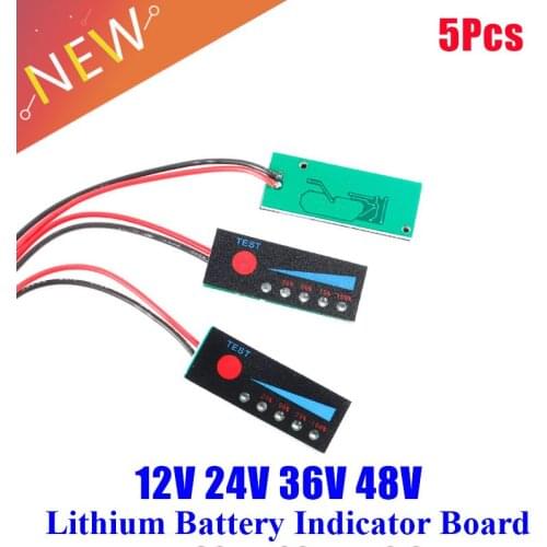 5Pcs Battery Level Indicator 18650 Lipo Lithium Capacity Tester Meter 1/2/3/4/5S 6S 7S 12V 24V 36V 48V Module Electronic DIY Kit