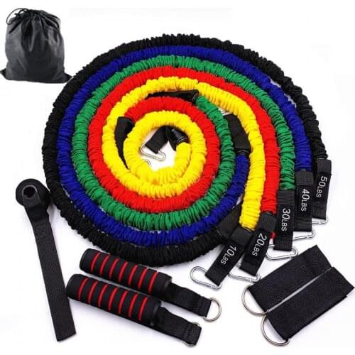 11 Pcs/set Latex Resistance Bands Rubber Expander Elastic Bands Fitness Crossfit Training Exercise Yoga Tubes Pull Rope with Bag