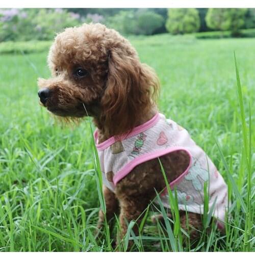 Summer Printing Dog Shirts Sleeveless Linen Flax Casual Pet Vest Breathable Comfortable Puppy Dog Clothes Costume T-Shirt XS-XL