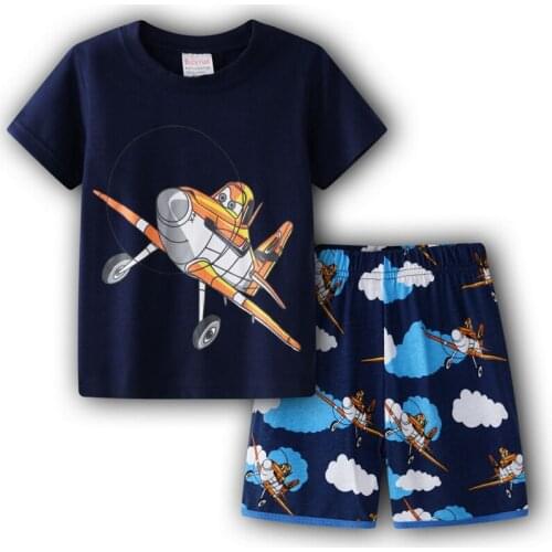 Summer Cartoon Pyjam Boys Girl Pijamas Kids Set Enfant Sleepwear Childrens Pyjamas Clothing Sets Kids Pajamas 2-7 Years