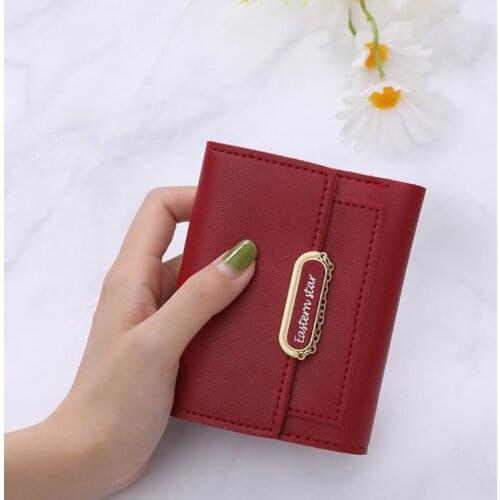 Small Female Wallets Women Short Fashion Multi Card Position Card Clip Zipper Cards Holder for Women Ladies Leather Coin Purses