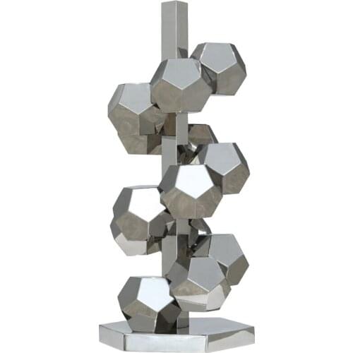 Hotel lobby entrance floor metal decorations sales office aisle large abstract sculpture modern creative artwork