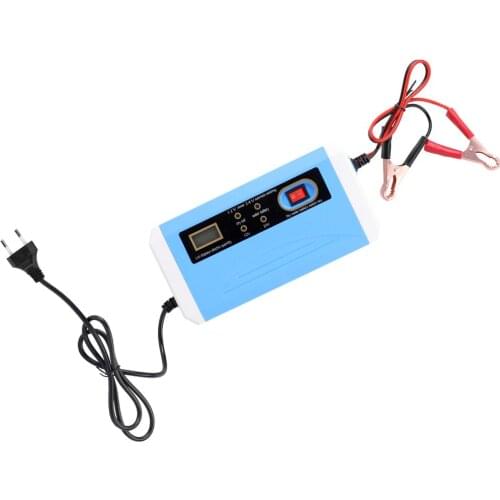 Mini Size Portable 12V/24V 10A Car Battery Charger Adapter Power Supply Motorcycle Auto Battery Charger with LCD Display New