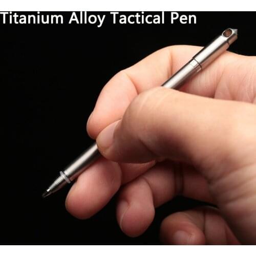 EDC Mini Titanium Alloy Tactical Pen Keychain Pen Portable Travel Metal Sign Pen