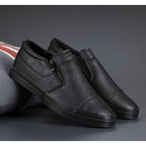 MINUSIKE Men's Leather Sneakers