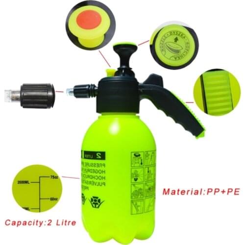 Pump Snow Foaming Sprayer Hand Pressure Nozzle 2L Watering Can with Long Rod High Pressure Window Cleaning Car Wash T3EF
