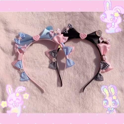 Cute Bow Flower Hairband Women Girls Cosplay costume Lovely Headwear Hair Accessories Adult Children