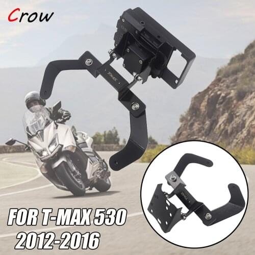 Motorcycle Front Phone Stand Holder Smartphone Phone GPS Navigaton Plate Bracket For YAMAHA TMAX 530 T-MAX 530 2012-2016 2015