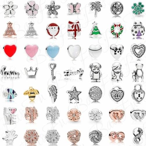 Authentic 100% 925 Sterling Silver Accessory Enamel Suitable For Original Charm Floating Pendant Box Necklace DIY Jewelry