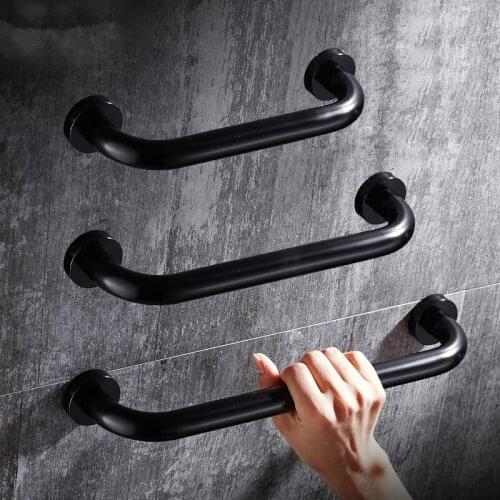 Aluminum Black Toilet Safety Handrails Old Man Antis kid Barrier Free Bathroom handrail For Disabled Bathroom Accessories 50cm