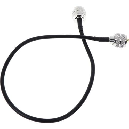 UHF PL259 Connectors Male To Male Plug Coax Pigtail Jumper Cable Cord RG58 Coaxial Cable Connector 50cm