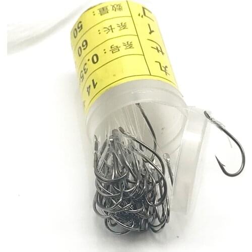 50Pc Roll Feeder Fishhook Stainless/Carp/Fish/Jig Hook Link Carbon Steel Fly Tying Fishing Hooks Lead Head Wire Line Tied Bait