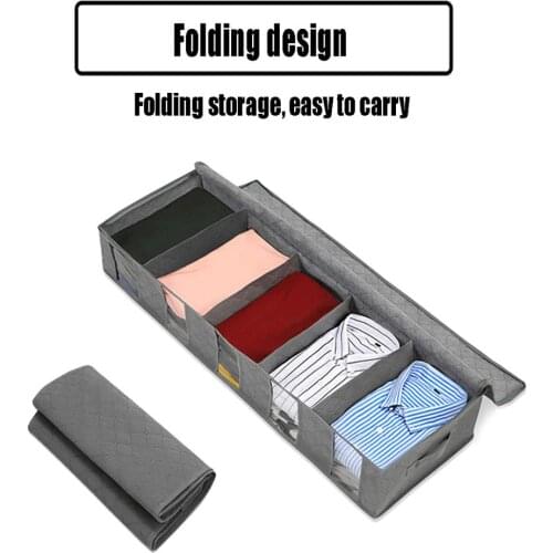Non-Woven Bed Storage Folding Box,Window Quilt Storage Bag,Wardrobe Clothes Dust-Proof And Moisture-Proof Organizer