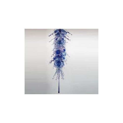 Modern Elegant Thin and Long Shade Glass Bubble Chandelier