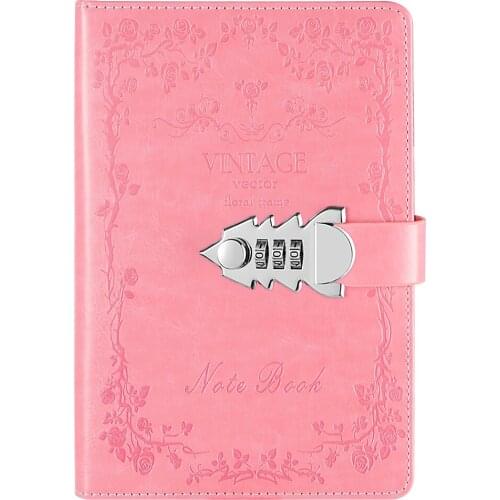 TATCAT A5 Size Vintage Lock Diary Leather Locking Journal Writing Notebook (pen not included) TPN151