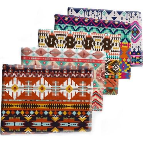 Aztec and Ortega Pattern Printed Bullet Textured Liverpool Patchwork Tissue Kids home textile 50*145cm