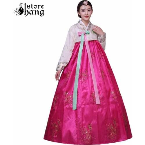 Female Korean Hanbok Traditional Dress Outfit Women Palace Korea Wedding Dance Costume Oriantal Dae Jang Geum Costume For Stage