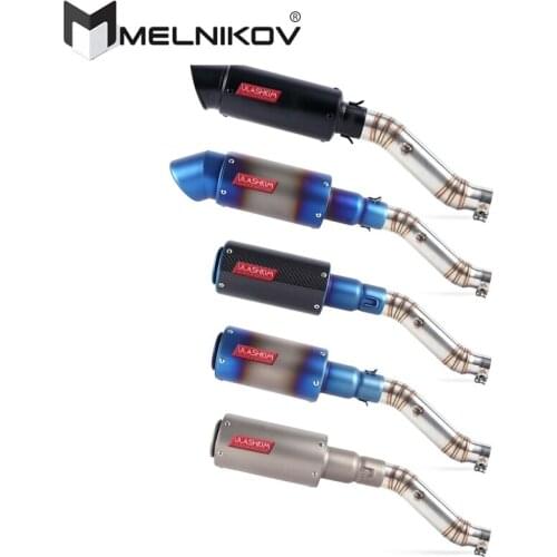 Motorcycle Exhaust Muffler Escape Modified Contact Middle Link Pipe Tube Slip On For Honda CBR300 CBR300R CBR250 R Exhaust