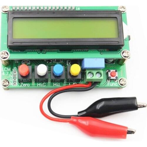 High Precise Digital LCD Capacitance meter inductance table TESTER LC Meter Frequency 1pF-100mF 1uH-100H LC100-A + Test clip