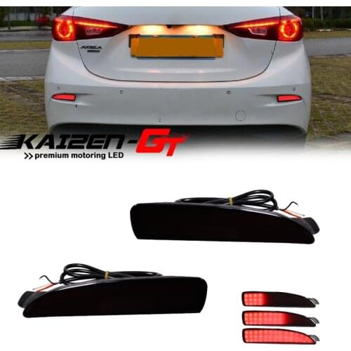 Rear Bumper Reflector LED Lights Tail Brake & Rear Fog Light Turn Lamp For Mazda 5 6, For Mazda 3 Sedan/Wagon Side Marker Light