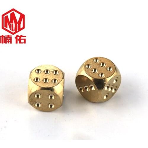 1PC Dice Retro Brass Copper EDC Paracord Beads Lanyard Pendants Knife Beads Umbrella Rope Cord Necklace Bracelet Beads Pendants