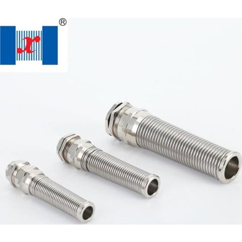 10 PCS/lot PG7 3-6.5mm Brass Metal Cable Gland Spiral Type Anti Bending Wire Glands