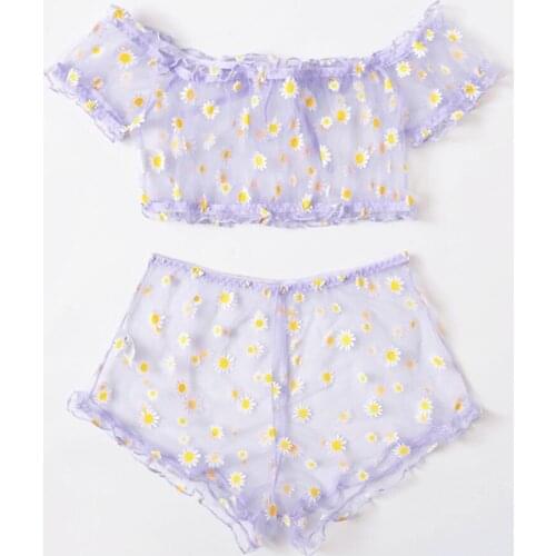 2020 Sexy Women Mesh See Through V-neck Floral Teddies Bodysuit Babydoll Strapless Lace-up Bralette Jumpsuit Clubwear Lingerie