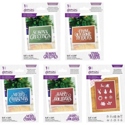 2021 AliliArts Metal Cutting Dies Christmas Sentiment diy Scrapbooking Photo Album Decorative Embossing PaperCard Crafts Die