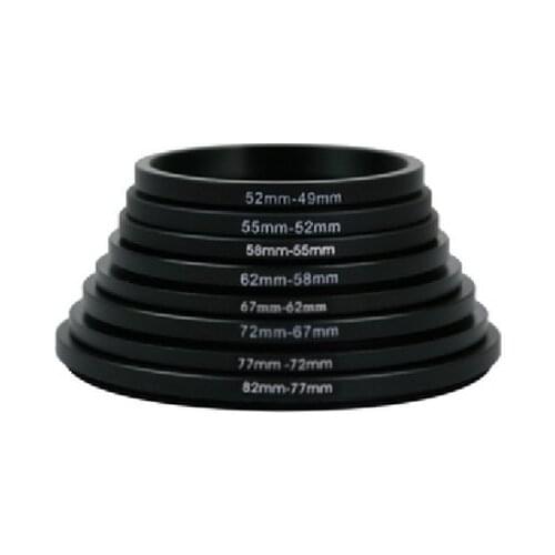 Wholesale Lens ring 82-77-72-67-62-58-55-52-49 mm Step Down Rings SET 7pcs