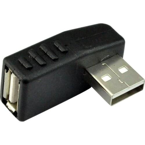 USB 2.0 Male to Female Extension Adapter Left Angle 90 Degree USB 2.0 A M/F Male to Female Angle Connector Adapter for Computer