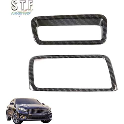 Carbon Fiber Style Interior Accessories Control Headlight Switch Button Panel Cover Molding Trim For Kia K7 Cadenza 2019 2020