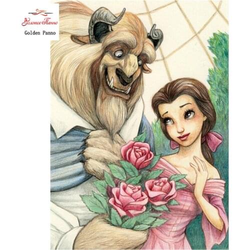 Diamond Painting Full Square 5D Diy Daimond Embroidery Diamant Mosaic Sale Displasy Broderie Diamant Beauty and Beast 01