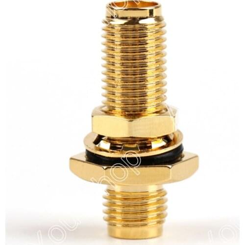Areyourshop 10x Adapter SMA Female Jack to RP.SMA Bulkhead Panel Mount O-Ring Connector F/F