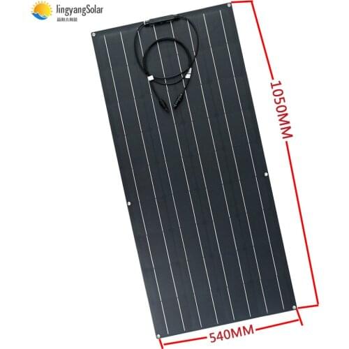 More durable semi-flexible solar panels 100W 18V Flexible Solar Panel 100W Solar Panel Cells Kits Monocrystalline For Camping