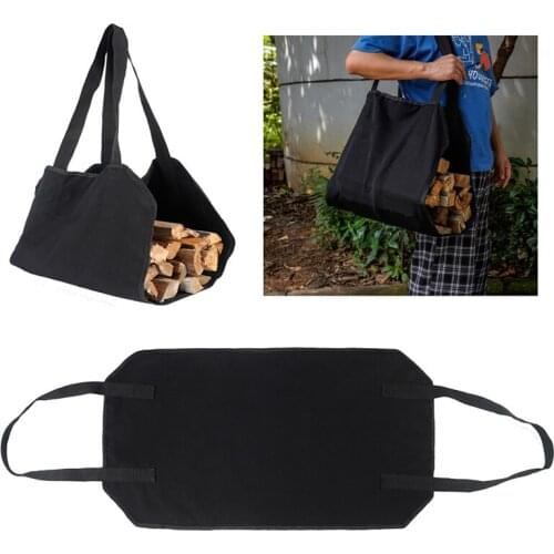 Firewood Wood Carrier Bag New Supersized Canvas Firewood Carrier Storage Bag Log Carrying Bag Outdoor Camping Household Tools