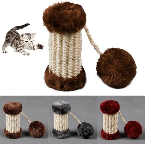 Dorakitten 1pc Cat Toy Plush Sisal Pet Toys Creative Bite Resistant Funny Bell Cat Chew Toy Cat Dog Teething Toys Pet Supplies