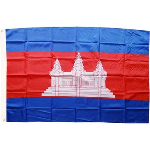 Cambodia flag 3ft*5ft 90*150cm bandera polyester Flying