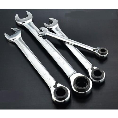 NEW 1Pcs 12-10*12 72T CRV Ratchet Wrench open plum stay pull Car Spanner tool