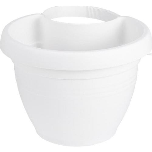 Flower Basket White Gutter Downspout Flowerpot Holder Plant Hanger Balcony Garden Planter Nursery Pots Home Garden Decoration