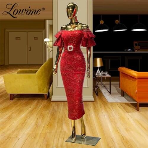 Lowime Glitter Evening Gowns Off Shoulder Party Dresses Vestidos 2021 Custom Plus Dress For Middle East Women Robes De Soiree