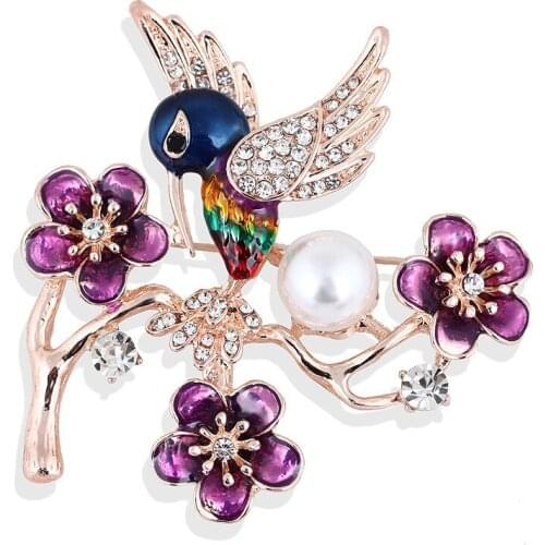 Fashionable deserve to act the role of boat anchor brooch of new-style pearl water drill anchor high-grade brooches jewelry