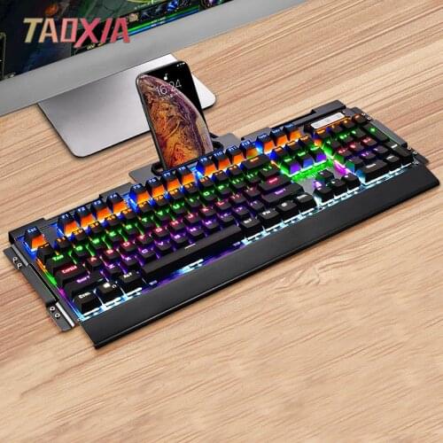 Full-key No-punch E-sorpts Game Real Mechanical Keyboard Desktop Computer Notebook Competition CF Wired 104Key Lighting Keyboard