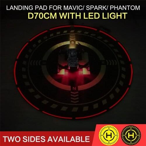 Portable Landing Pad D70cm Helipad Foldable Landing Field with Lighting for DJI MAVIC AIR/ MAVIC PRO/ SPARK/ PHANTOM 3 4