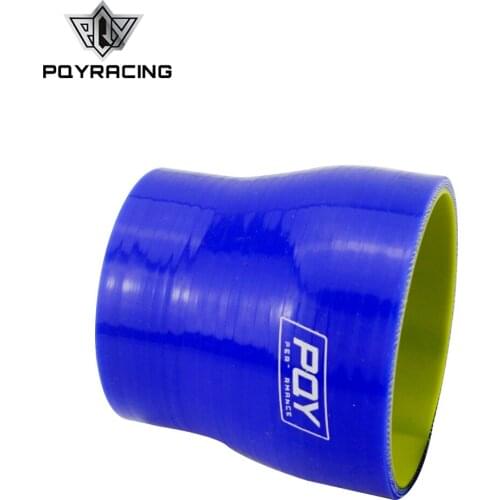 PQY - Blue&yellow 2.48"-3" 63mm-76mm Silicone Hose Straight Reducer Joiner Coupling PQY-SH250300-QY