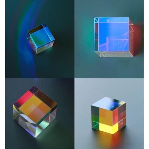 Prisms multifunctional tool color prism cube scientific optics prism photography six-sided prism home decoration glass Prisms