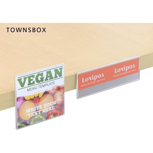 Acrylic Photo for Shelf Edge Price Display Label Cover Merchandise Info Paper Card Holder Frame