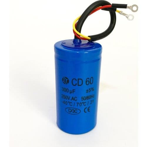 Staring capacitor CD60 300UF heavy duty electric motor starting capacitors